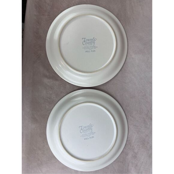 Vintage Town and Country Mill Run Dinner Plates Stone Wear - Picture 5 of 6